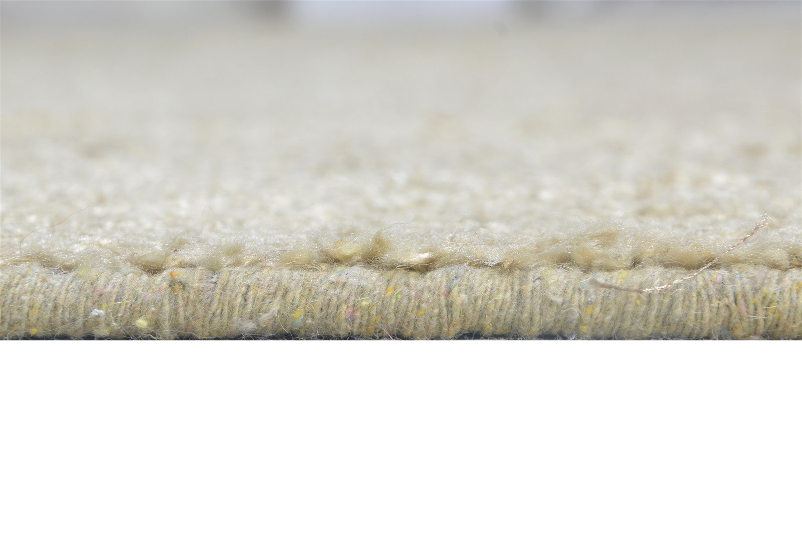 Beige Silk Rug 8' X 8' Modern Hand Woven Scandinavian Solid Large Carpet Area Rug