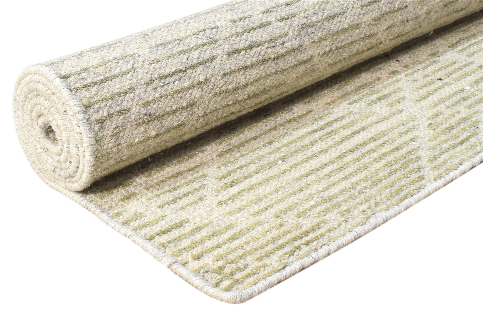 5' X 7' Rug Silk Cream Modern Hand Woven Scandinavian Diamond Room Size Carpet Area Rug