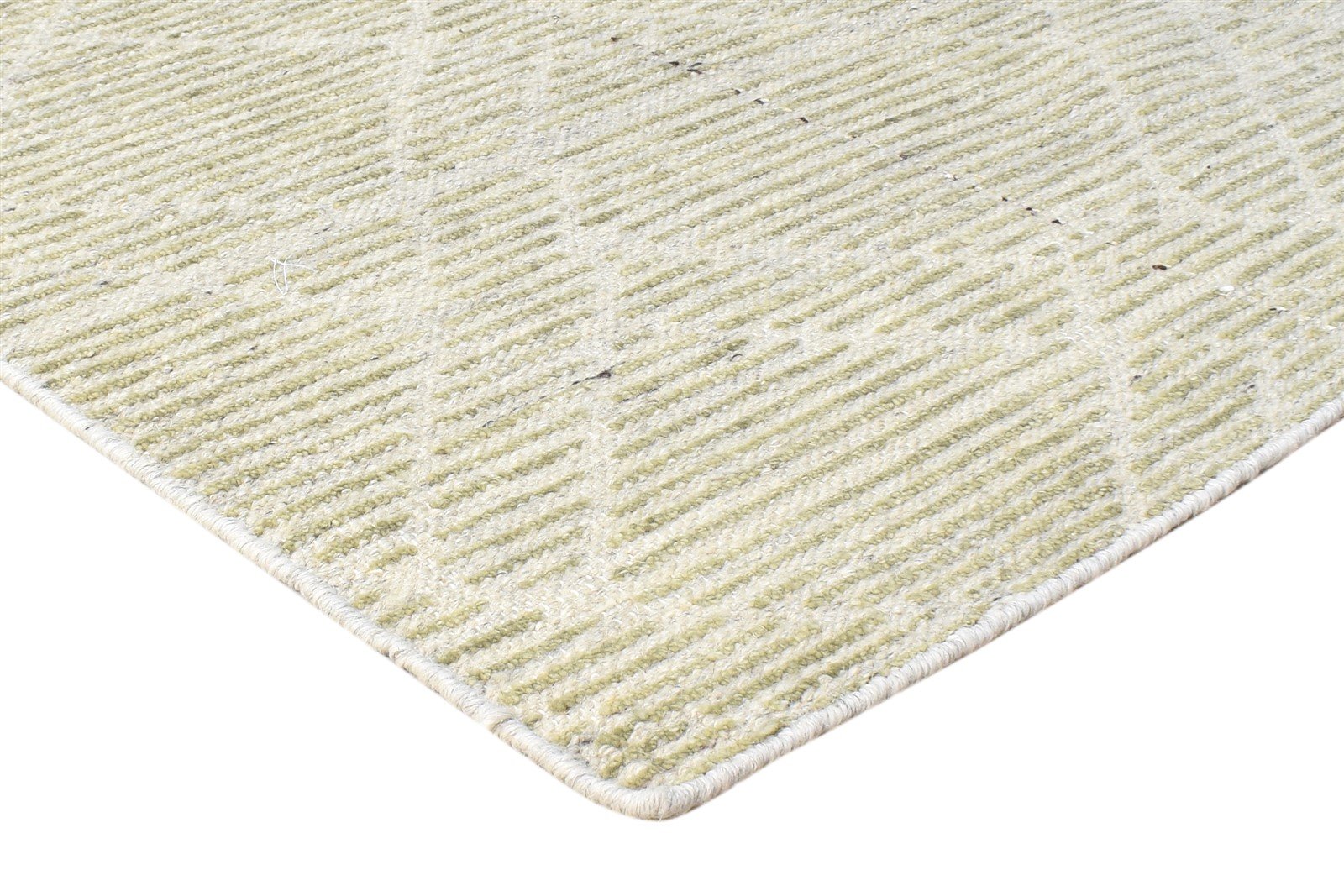 5' X 7' Rug Silk Cream Modern Hand Woven Scandinavian Diamond Room Size Carpet Area Rug