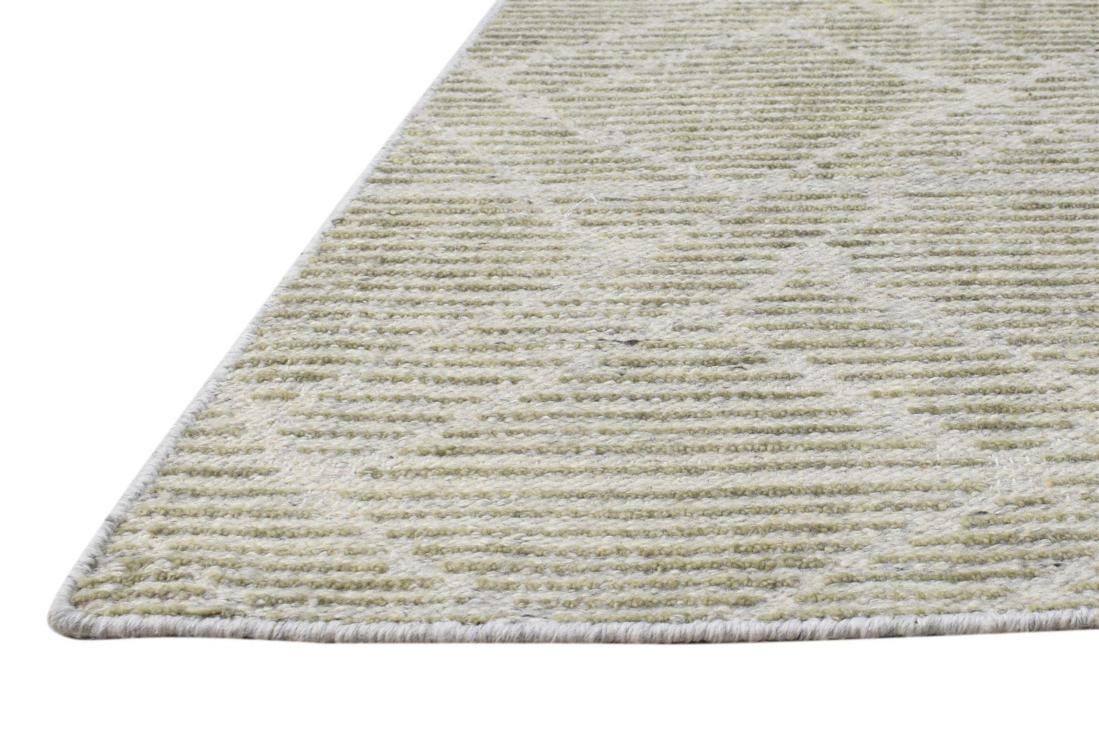 5' X 7' Rug Silk Cream Modern Hand Woven Scandinavian Diamond Room Size Carpet Area Rug