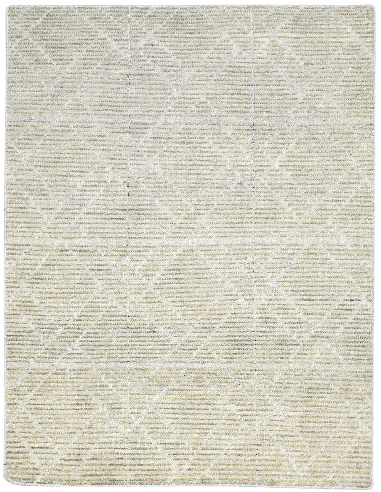 5' X 7' Rug Silk Cream Modern Hand Woven Scandinavian Diamond Room Size Carpet Area Rug