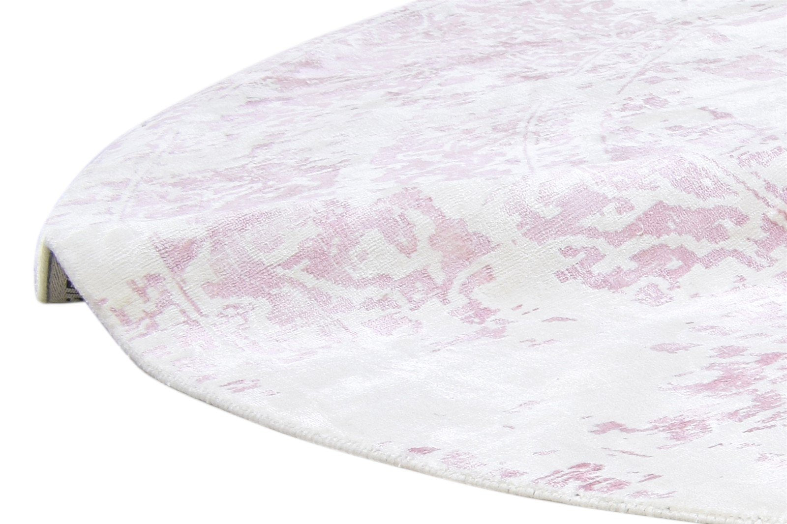 White Silk Rug 9' X 9' Modern Handloom French Abstract Large Carpet Area Rug