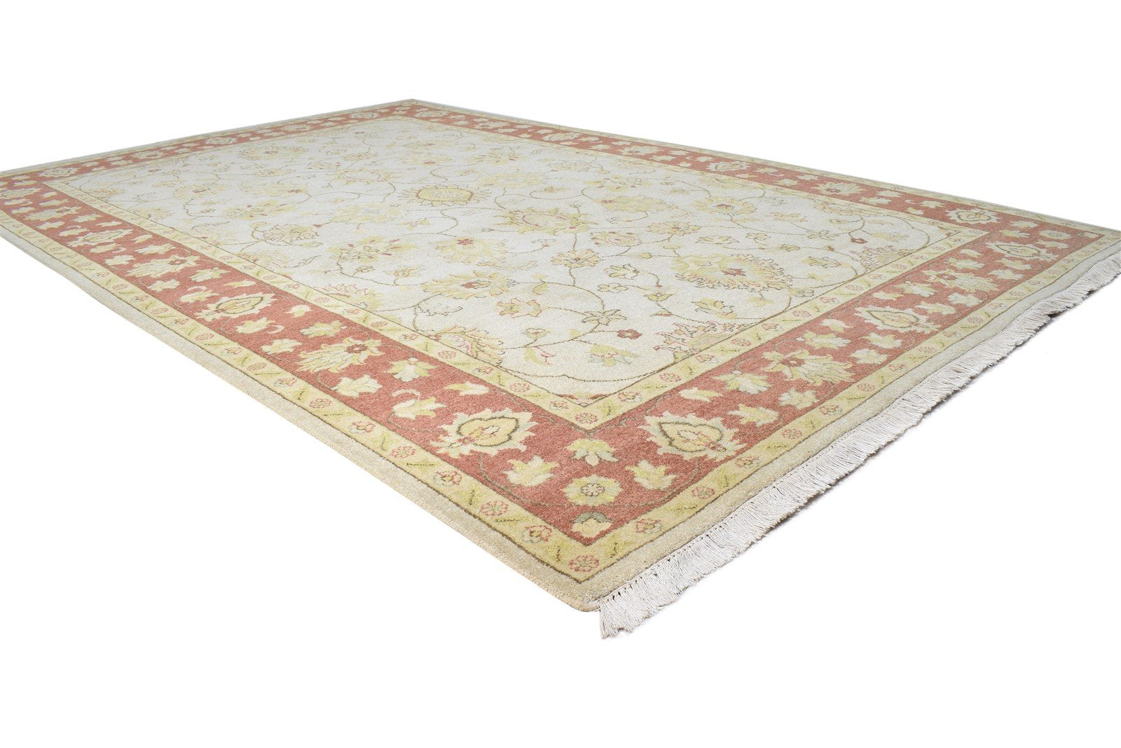 6' X 9' Rug Wool Cream Persian Hand Knotted Oushak Oriental Room Size Carpet Area Rug
