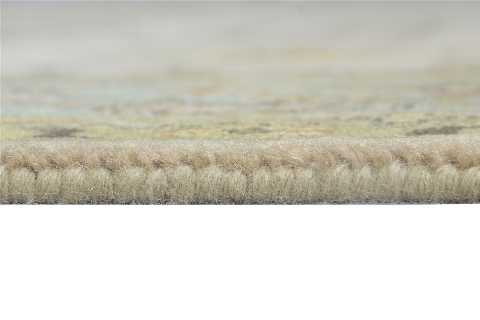 Hand Knotted Beige Wool Rug 5X8 Persian Sarouk-Indian Oriental Room Size Carpet Area Rug