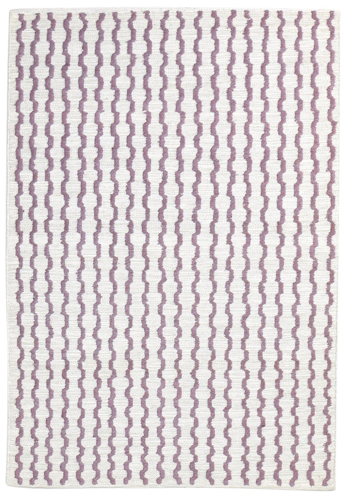 Wool Purple Rug 4' X 6' Modern Dhurrie Moroccan Trellis Room Size Carpet Area Rug