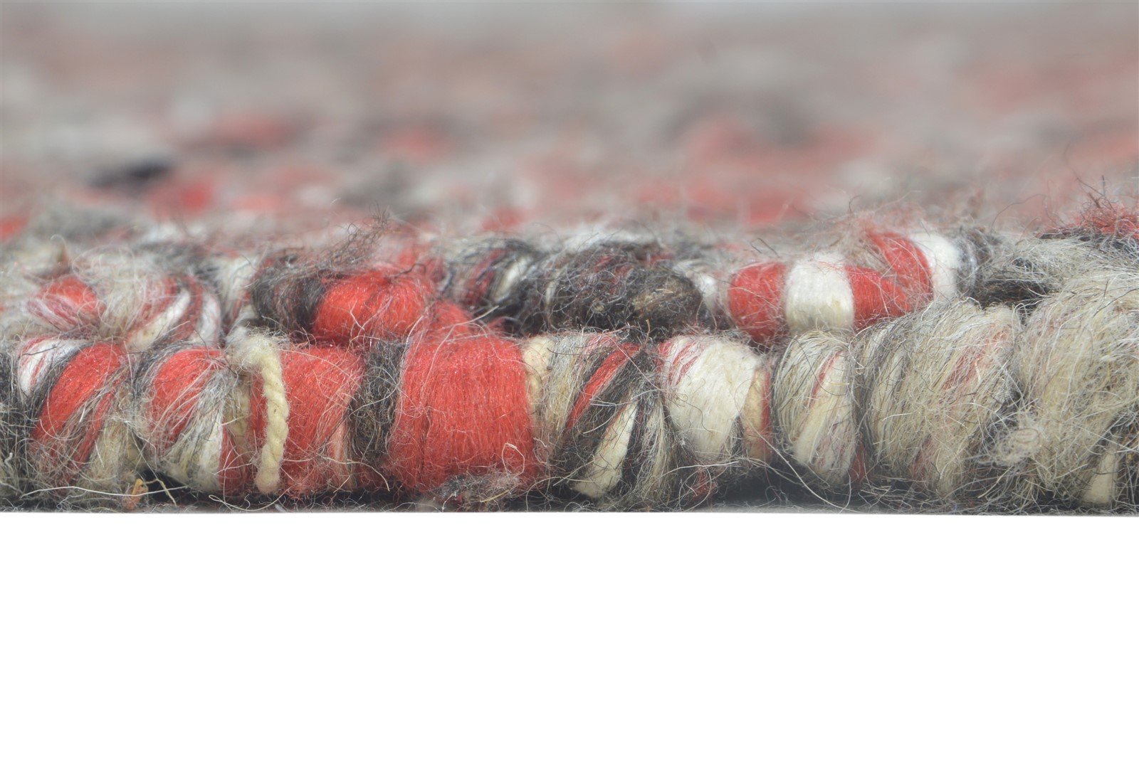 Red Wool Rug 5' X 7' Modern Hand Woven Bohemian Solid Room Size Carpet Area Rug