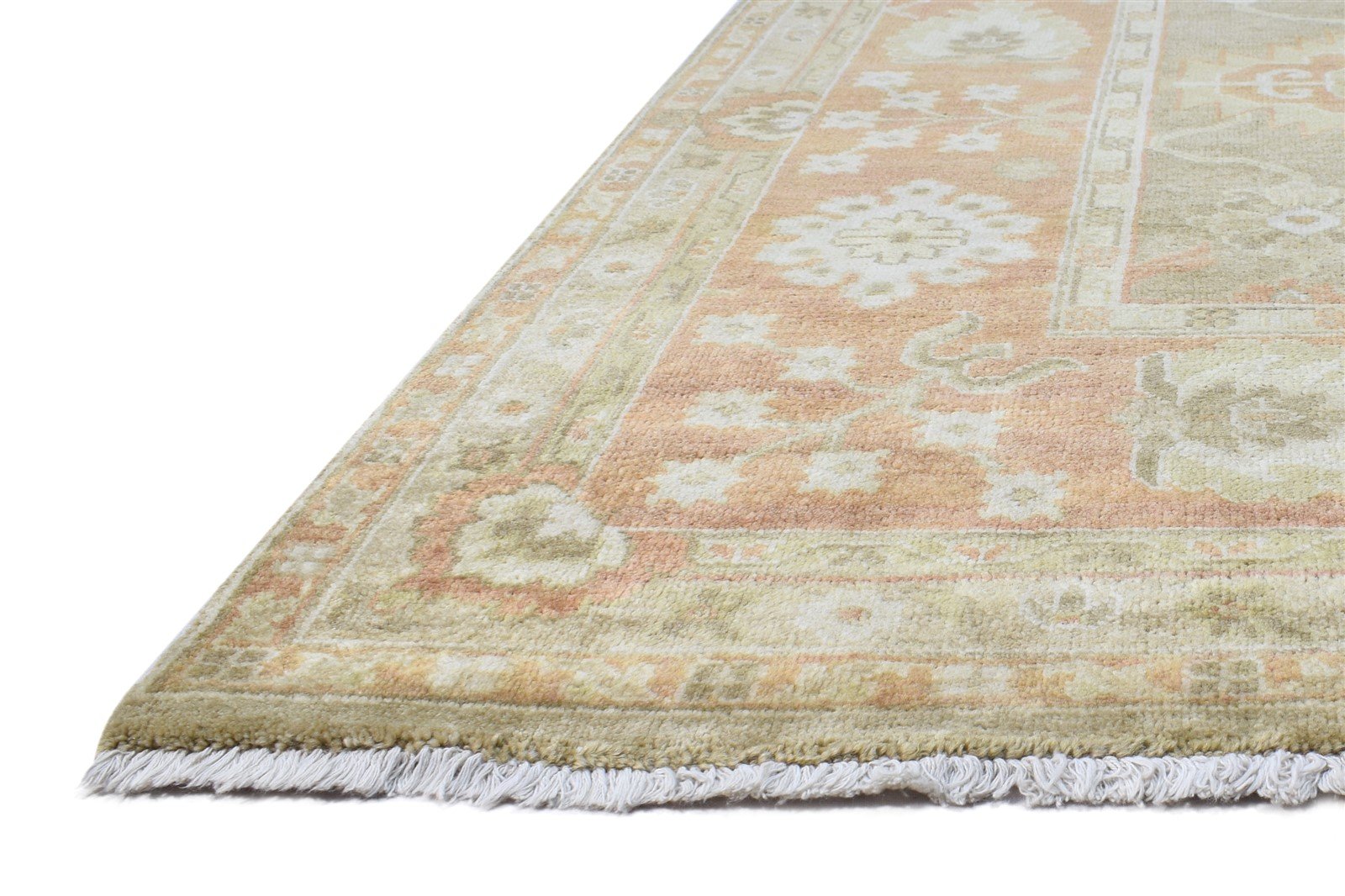 8' X 10' Rug Wool Sage Persian Hand Knotted Oushak Oriental Large Carpet Area Rug