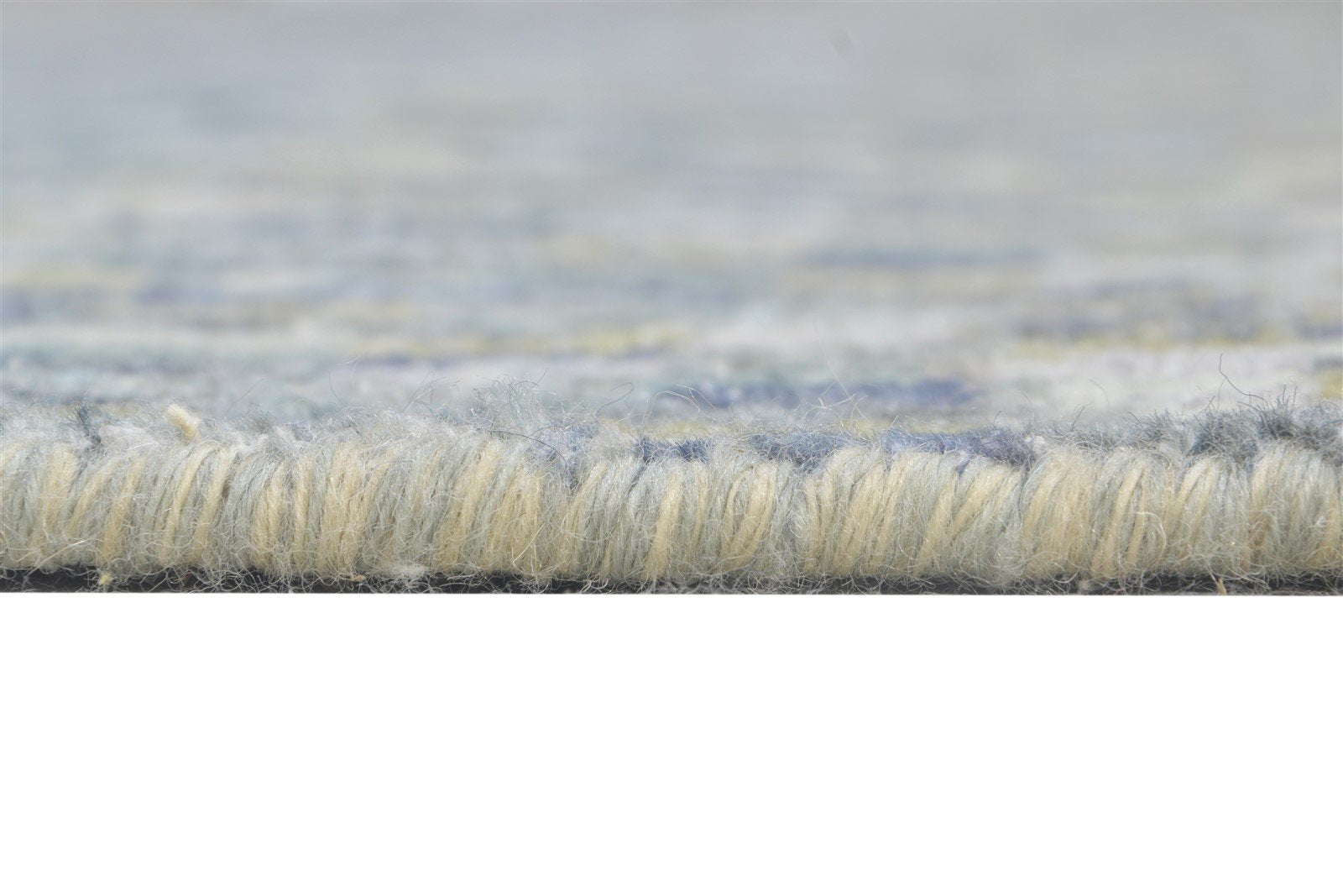 Wool Off-White Rug 8' X 10' Modern Hand Knotted American Abstract Large Carpet Area Rug