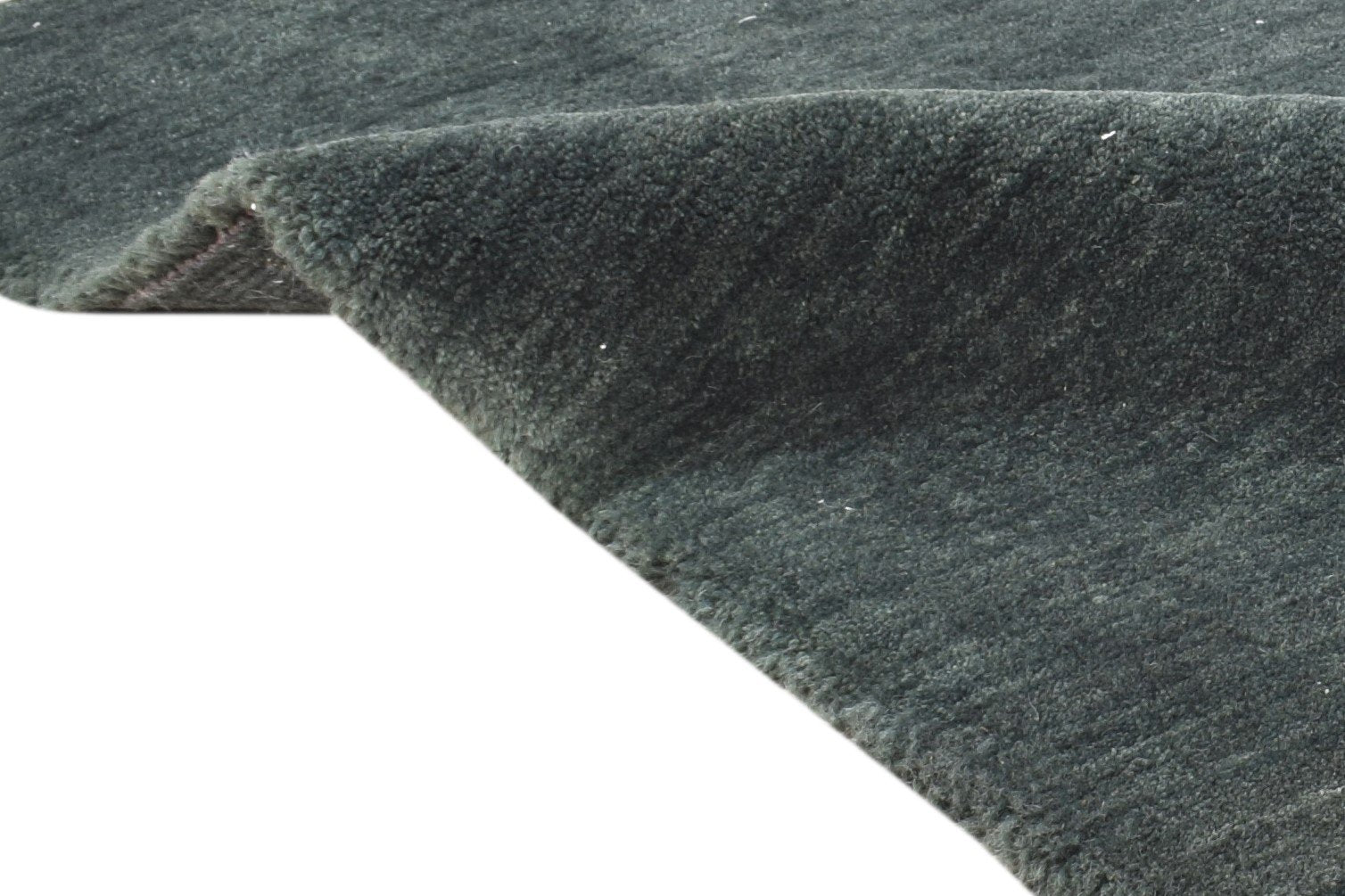 Hand Knotted Charcoal Wool Rug 2' X 3' Modern Scandinavian Solid Small Carpet Area Rug