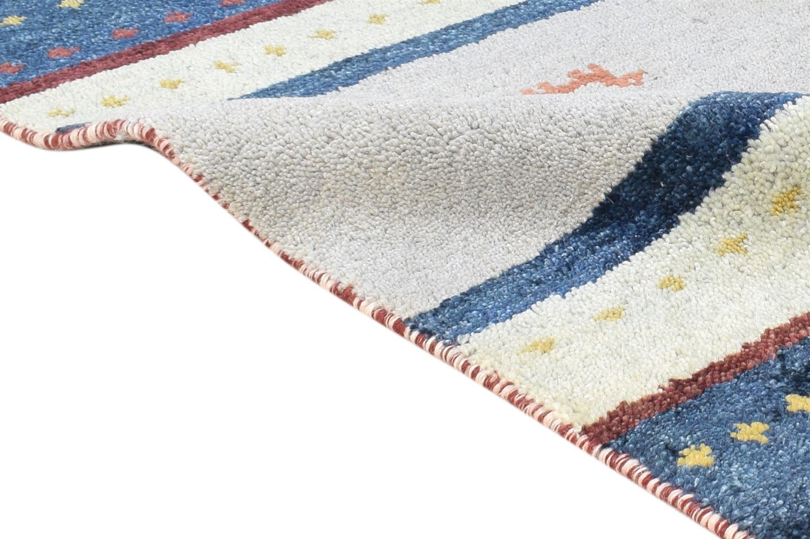 Hand Knotted Grey Wool Rug 2' X 3' Southwestern American Tribal Small Carpet Area Rug