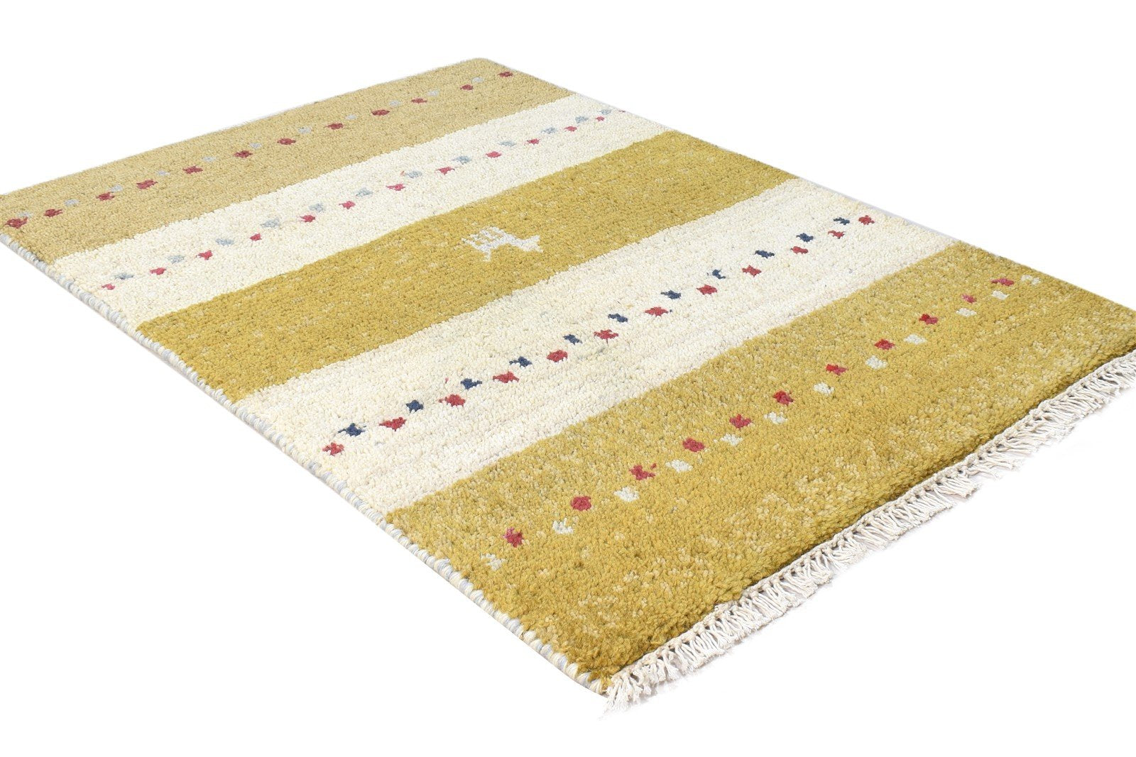 2' X 3' Rug Wool Beige Southwestern Hand Knotted American Tribal Small Carpet Area Rug
