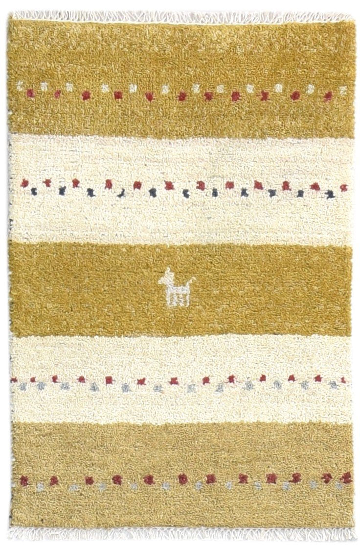 2' X 3' Rug Wool Beige Southwestern Hand Knotted American Tribal Small Carpet Area Rug