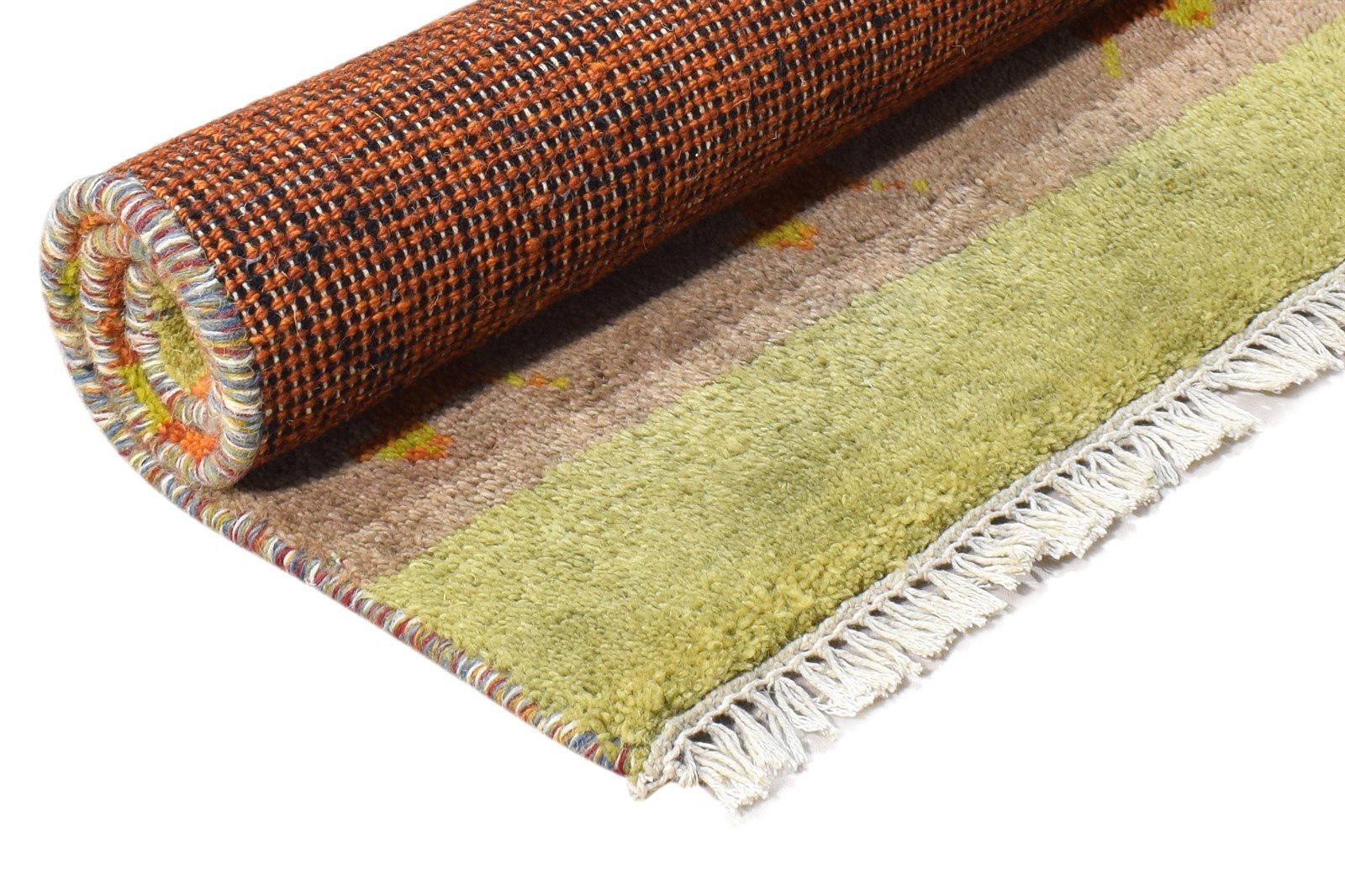 2' X 3' Rug Wool Green Southwestern Hand Knotted American Tribal Small Carpet Area Rug