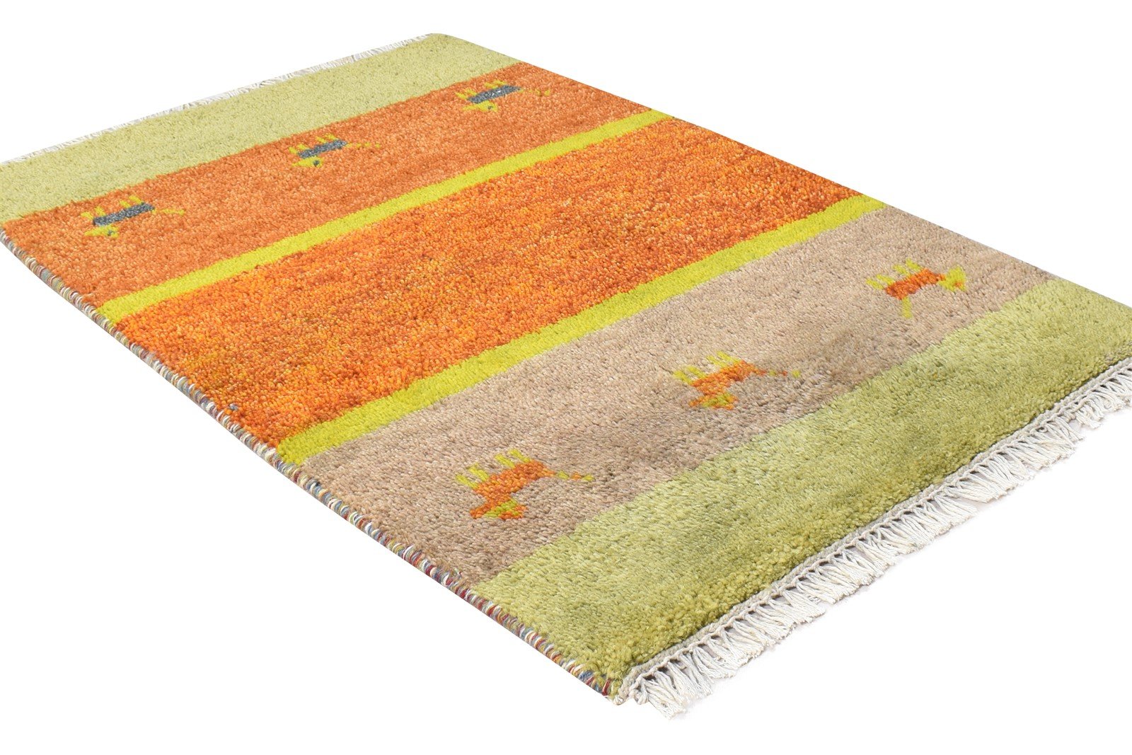 2' X 3' Rug Wool Green Southwestern Hand Knotted American Tribal Small Carpet Area Rug