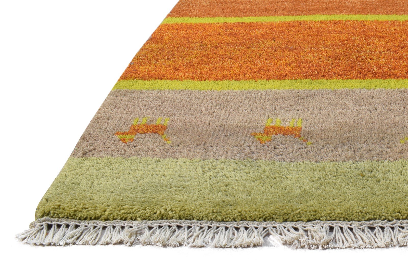 2' X 3' Rug Wool Green Southwestern Hand Knotted American Tribal Small Carpet Area Rug
