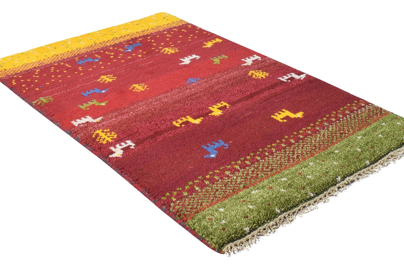 Wool Red Rug 2' X 3' Southwestern Hand Knotted American Tribal Small Carpet Area Rug