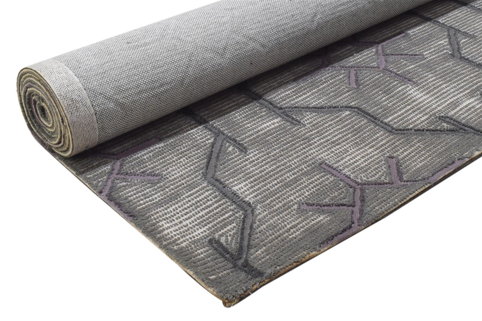 Hand Tufted Light Grey Wool Rug 5' X 8' Modern Moroccan Trellis Room Size Carpet Area Rug