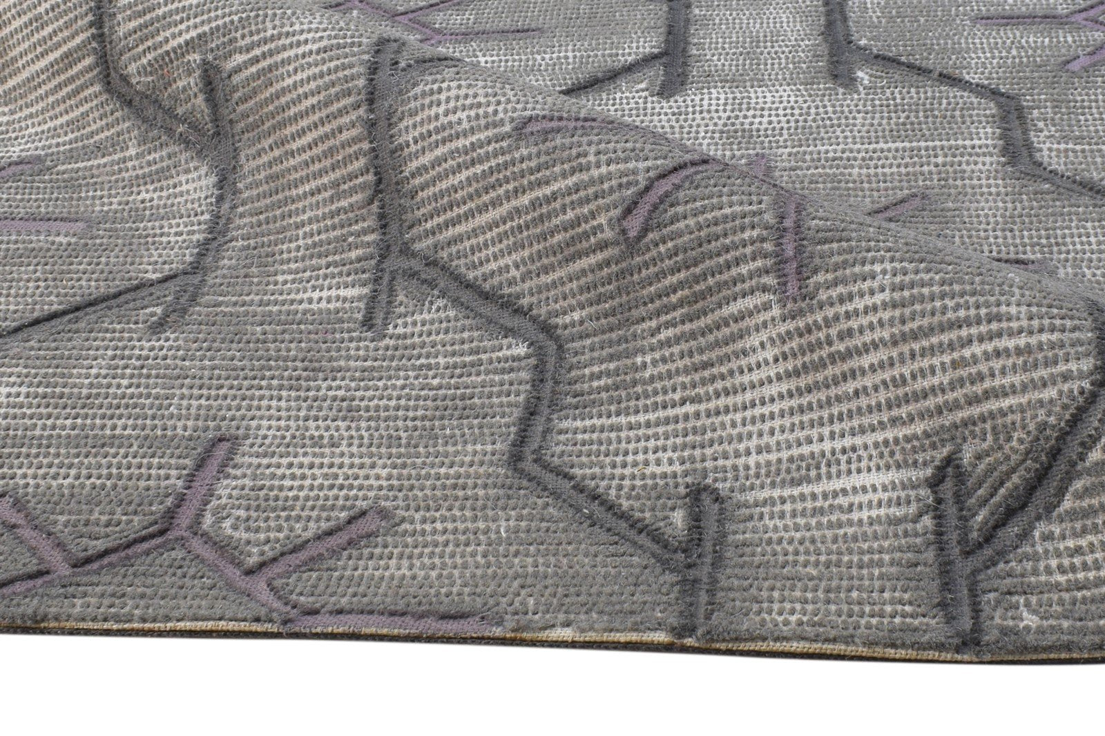 Hand Tufted Light Grey Wool Rug 5' X 8' Modern Moroccan Trellis Room Size Carpet Area Rug