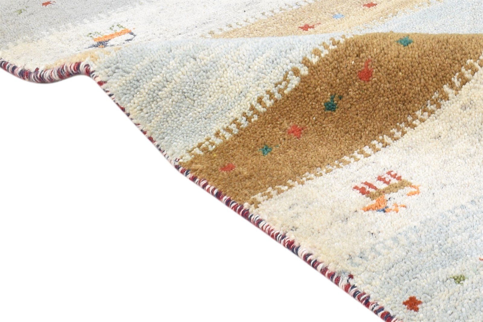 Hand Knotted Grey Wool Rug 2' X 3' Southwestern American Tribal Small Carpet Area Rug