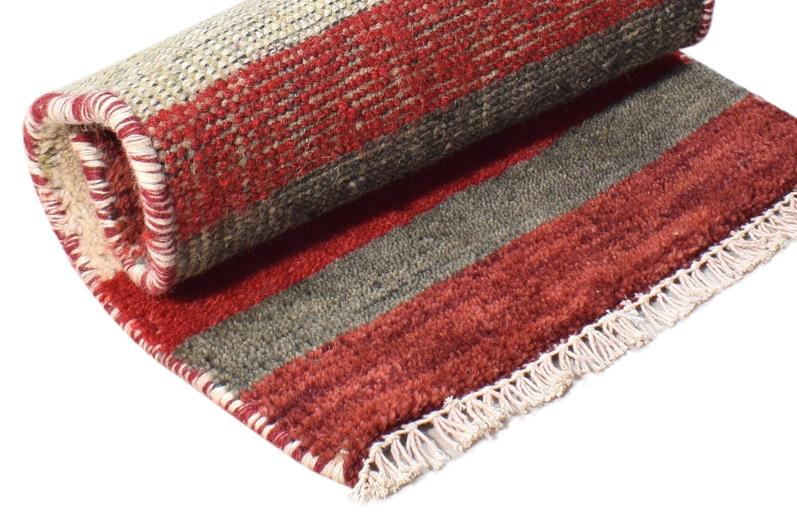 Wool Red Rug 1' X 2' Southwestern Hand Knotted American Tribal Small Carpet Area Rug