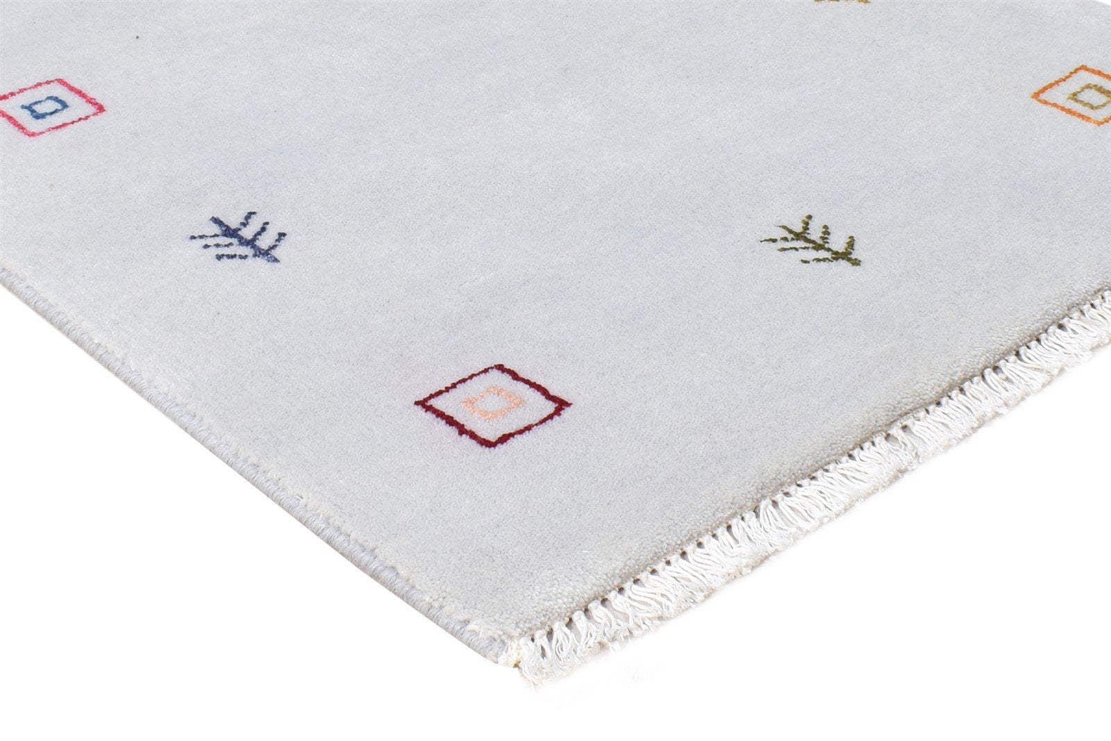 Grey Wool Rug 2' X 3' Southwestern Hand Knotted American Tribal Small Carpet Area Rug