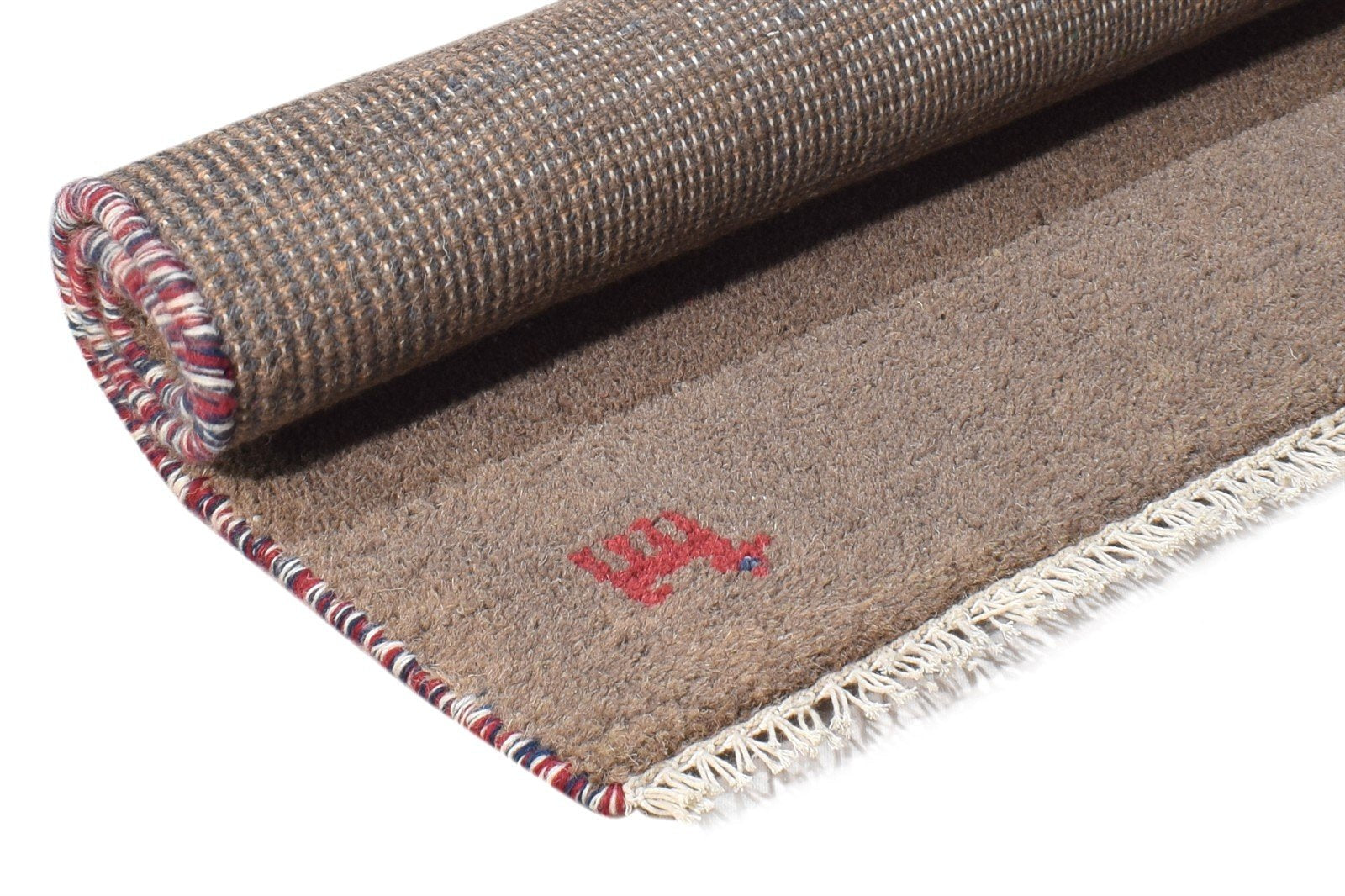 Taupe Wool Rug 2' X 3' Southwestern Hand Knotted American Tribal Small Carpet Area Rug