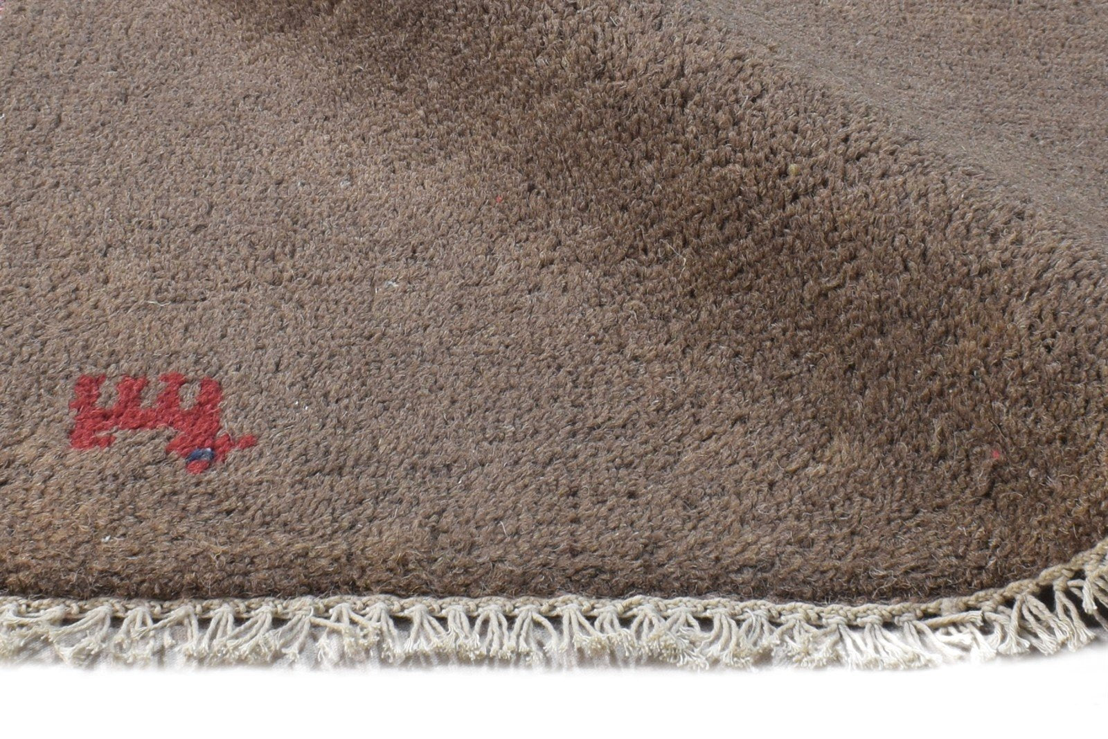 Taupe Wool Rug 2' X 3' Southwestern Hand Knotted American Tribal Small Carpet Area Rug