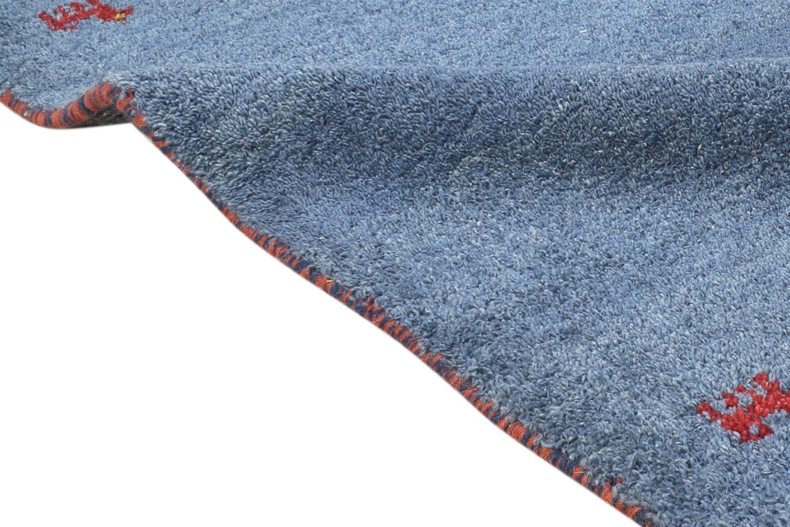 Wool Blue Rug 2' X 3' Southwestern Hand Knotted American Tribal Small Carpet Area Rug