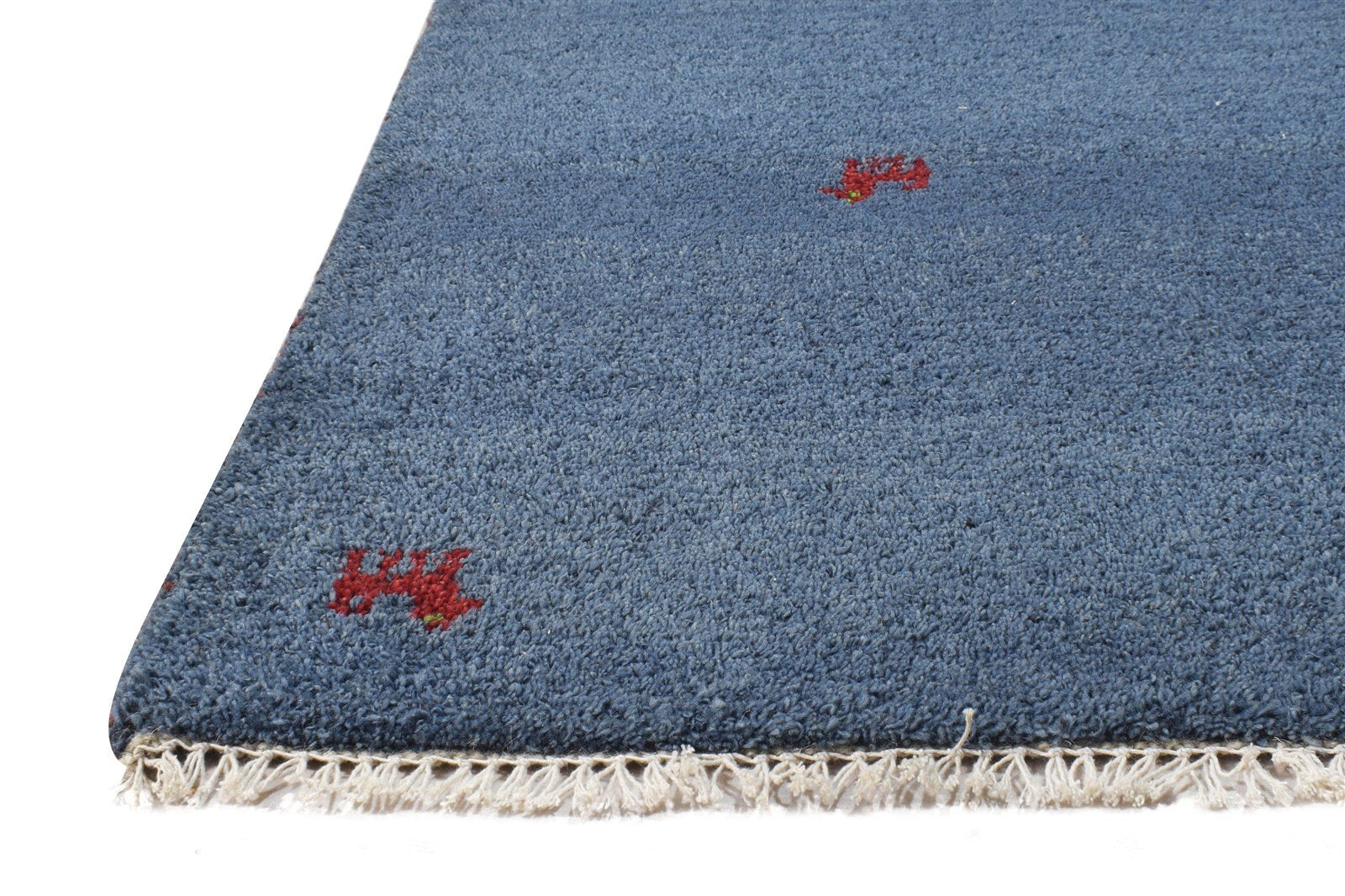 Wool Blue Rug 2' X 3' Southwestern Hand Knotted American Tribal Small Carpet Area Rug