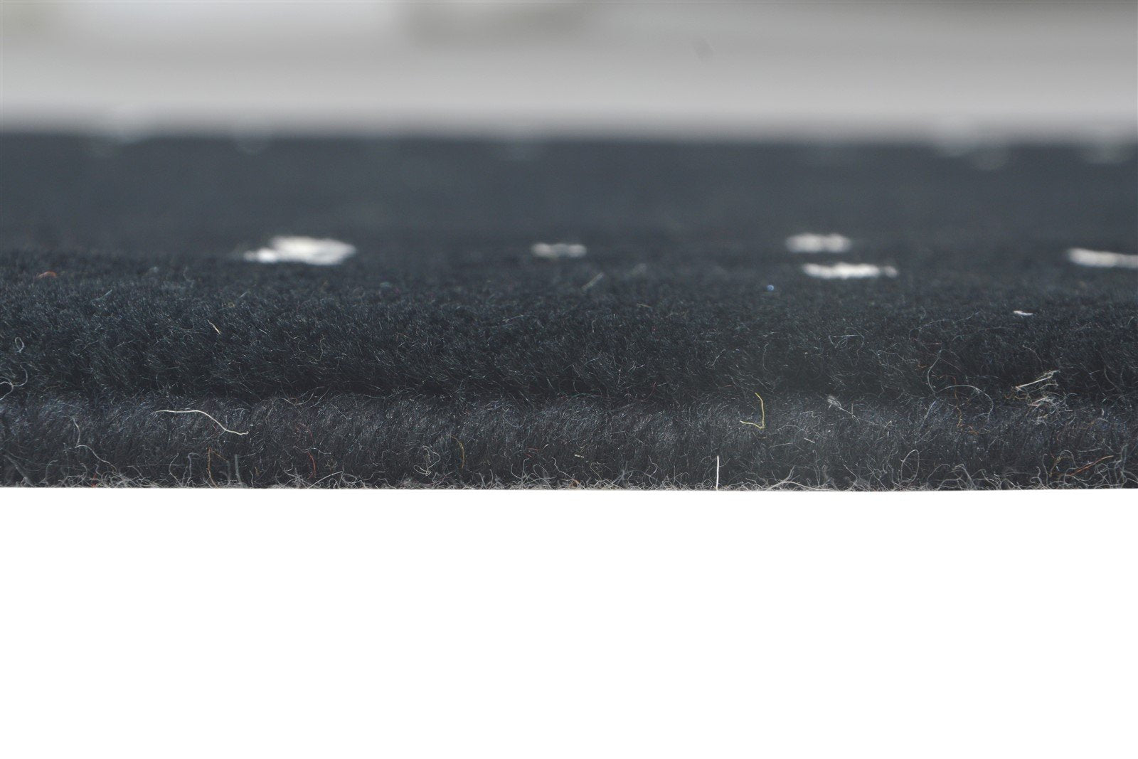 Wool Black Rug 2' X 3' Modern Hand Knotted Scandinavian Bordered Small Carpet Area Rug