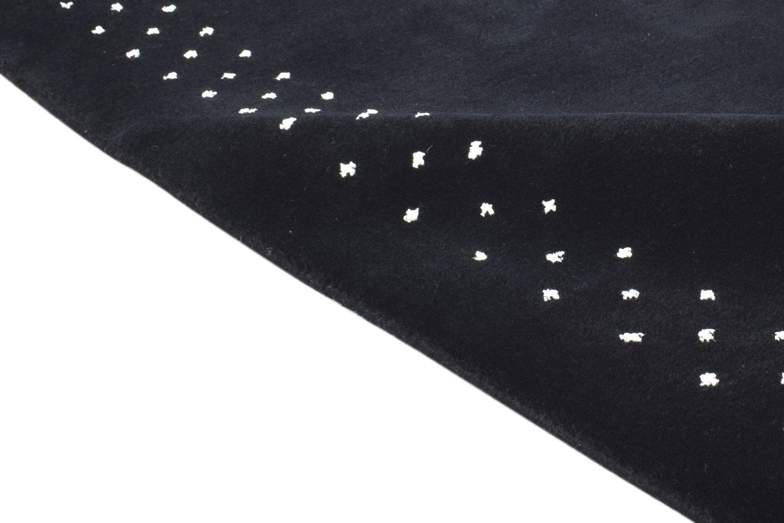 Wool Black Rug 2' X 3' Modern Hand Knotted Scandinavian Bordered Small Carpet Area Rug
