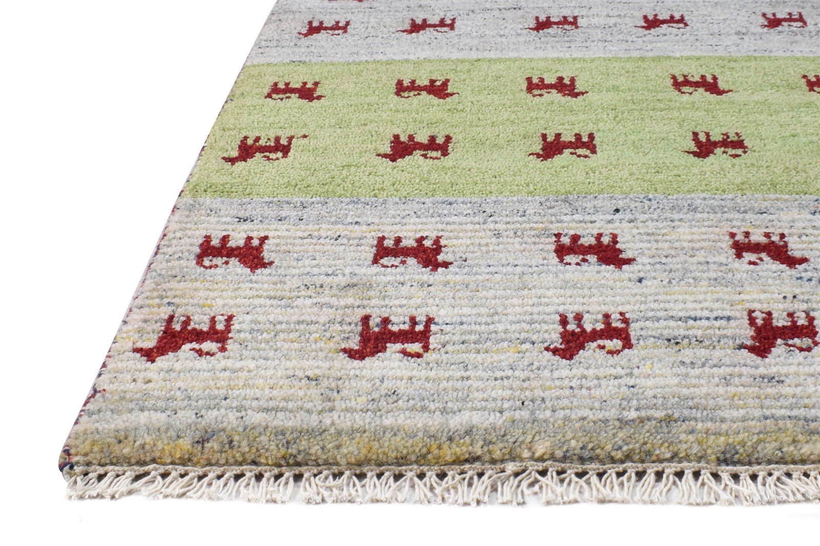 Sage Wool Rug 2' X 3' Southwestern Hand Knotted American Tribal Small Carpet Area Rug