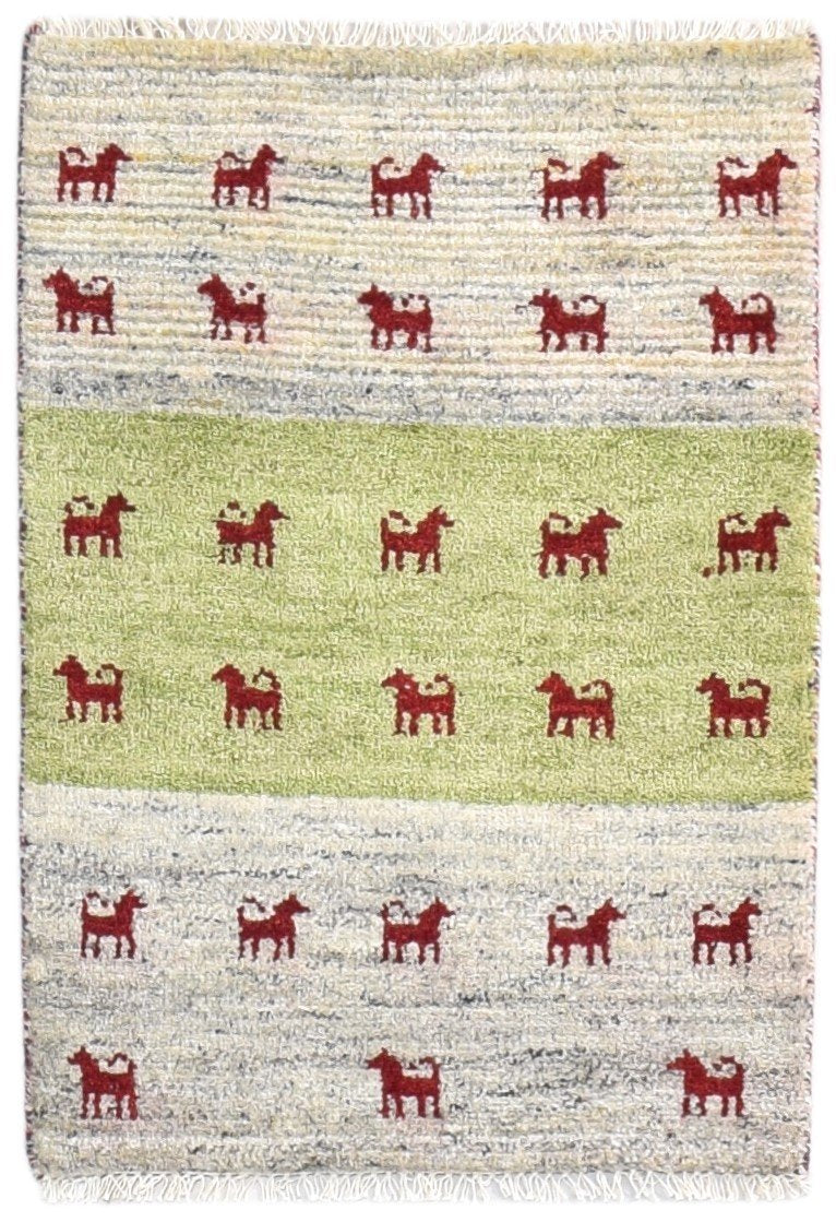 Sage Wool Rug 2' X 3' Southwestern Hand Knotted American Tribal Small Carpet Area Rug