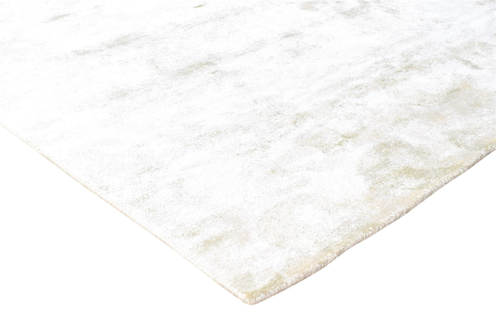 Cream Silk Rug 6' X 9' Modern Hand Knotted European Ikat Room Size Carpet Area Rug