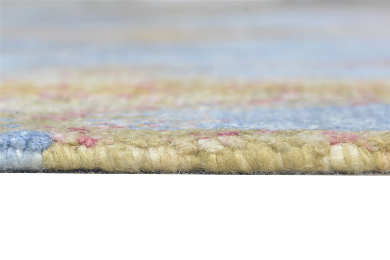Hand Knotted Light Blue Silk Rug 6' X 9' Modern European Ikat Room Size Carpet Area Rug