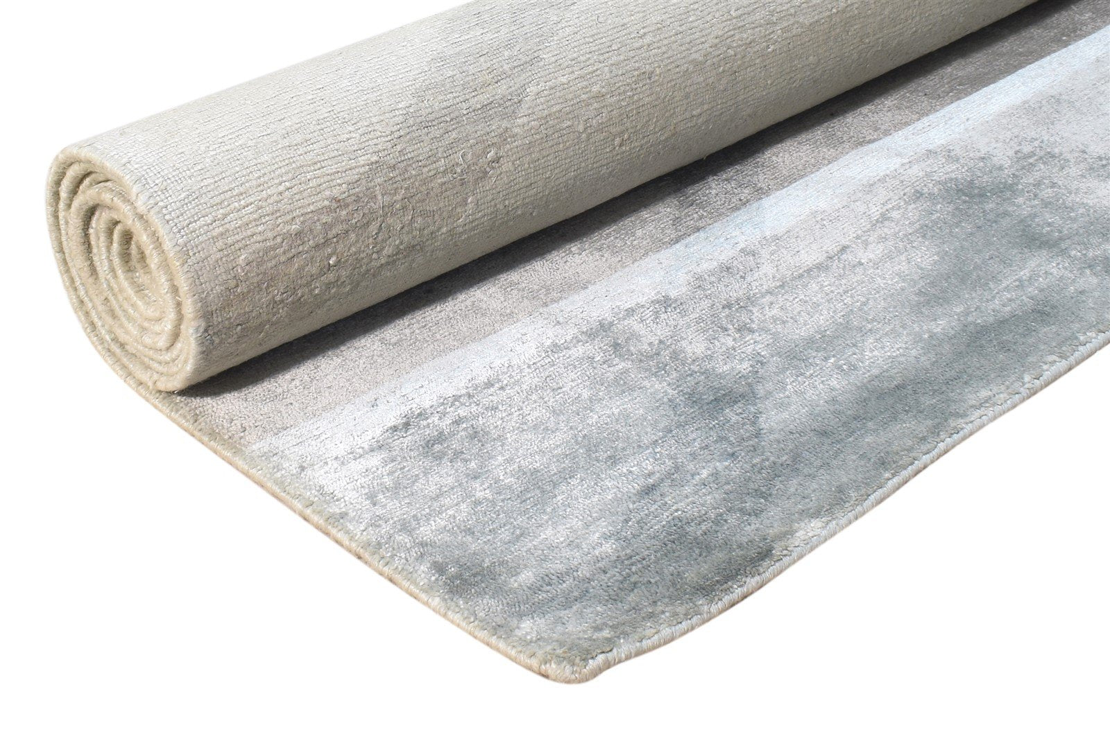 6' X 9' Rug Silk Grey Modern Hand Knotted American Abstract Room Size Carpet Area Rug