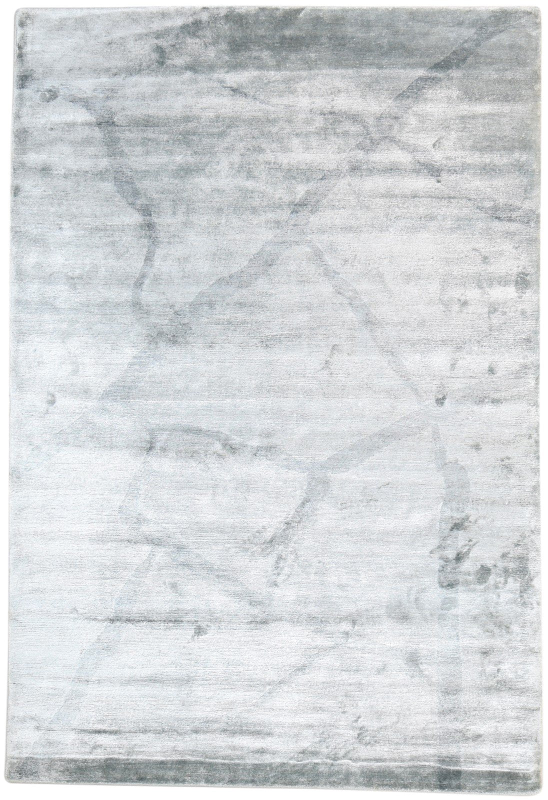 6' X 9' Rug Silk Grey Modern Hand Knotted American Abstract Room Size Carpet Area Rug