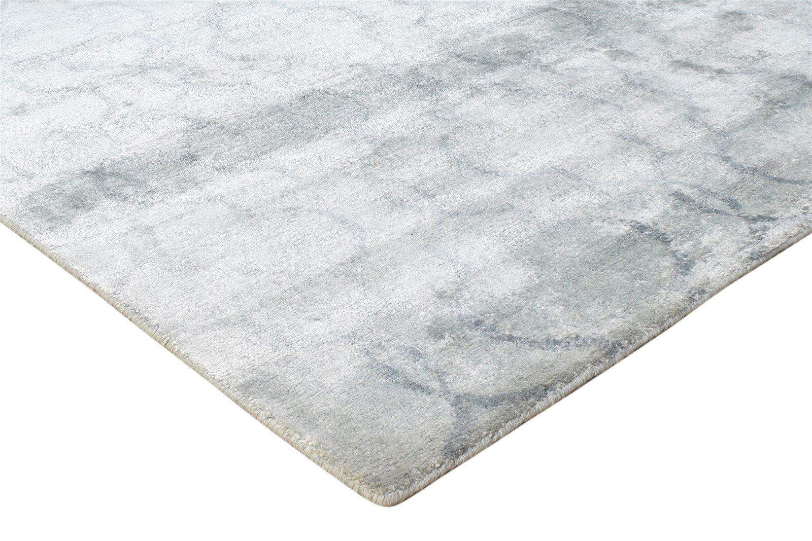 Grey Silk Rug 6' X 9' Modern Hand Knotted Moroccan Trellis Room Size Carpet Area Rug