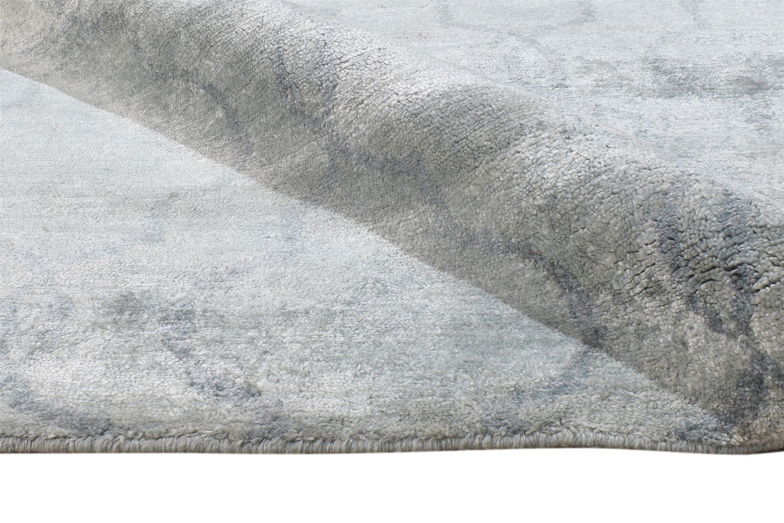 Grey Silk Rug 6' X 9' Modern Hand Knotted Moroccan Trellis Room Size Carpet Area Rug