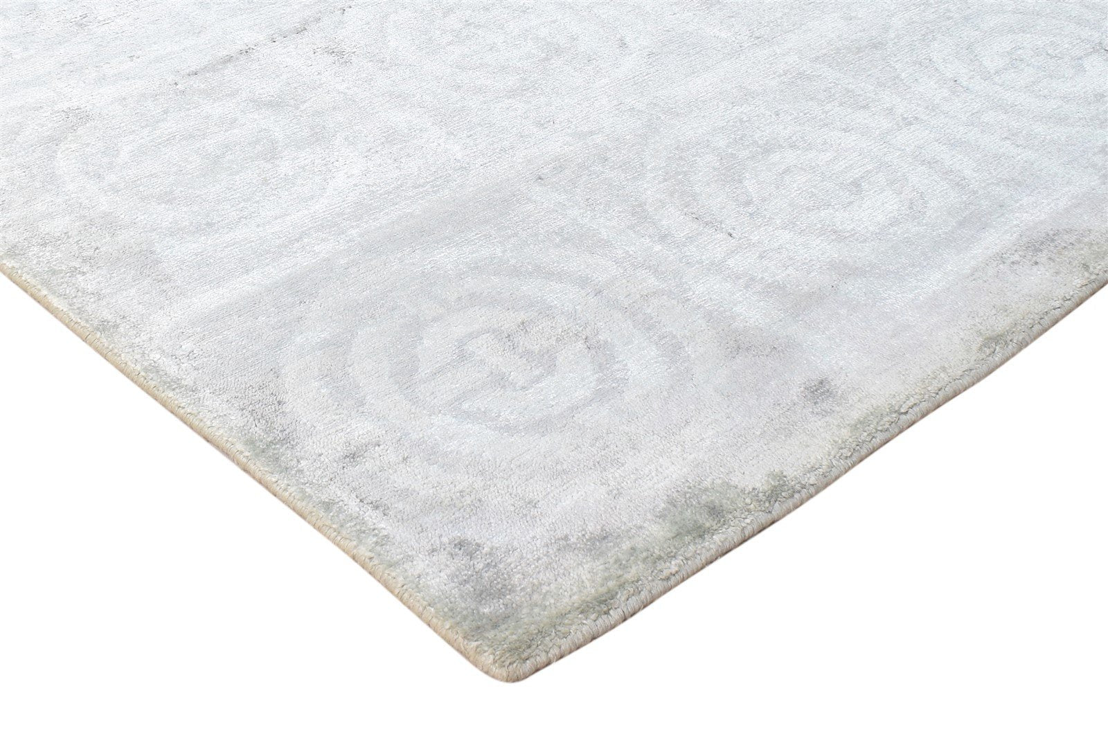 Silk Grey Rug 6' X 9' Modern Hand Knotted Scandinavian Nordic Room Size Carpet Area Rug