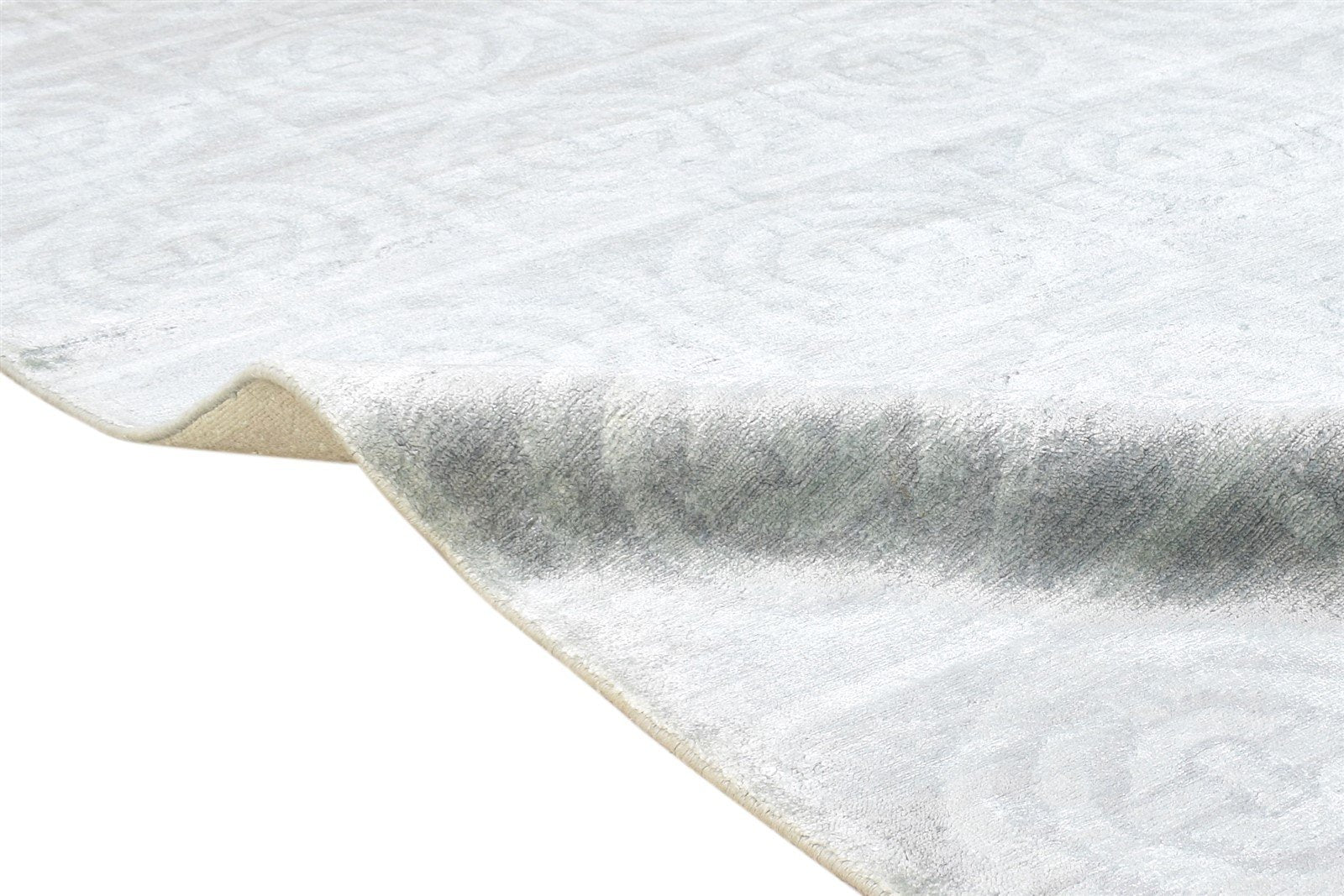 Silk Grey Rug 6' X 9' Modern Hand Knotted Scandinavian Nordic Room Size Carpet Area Rug