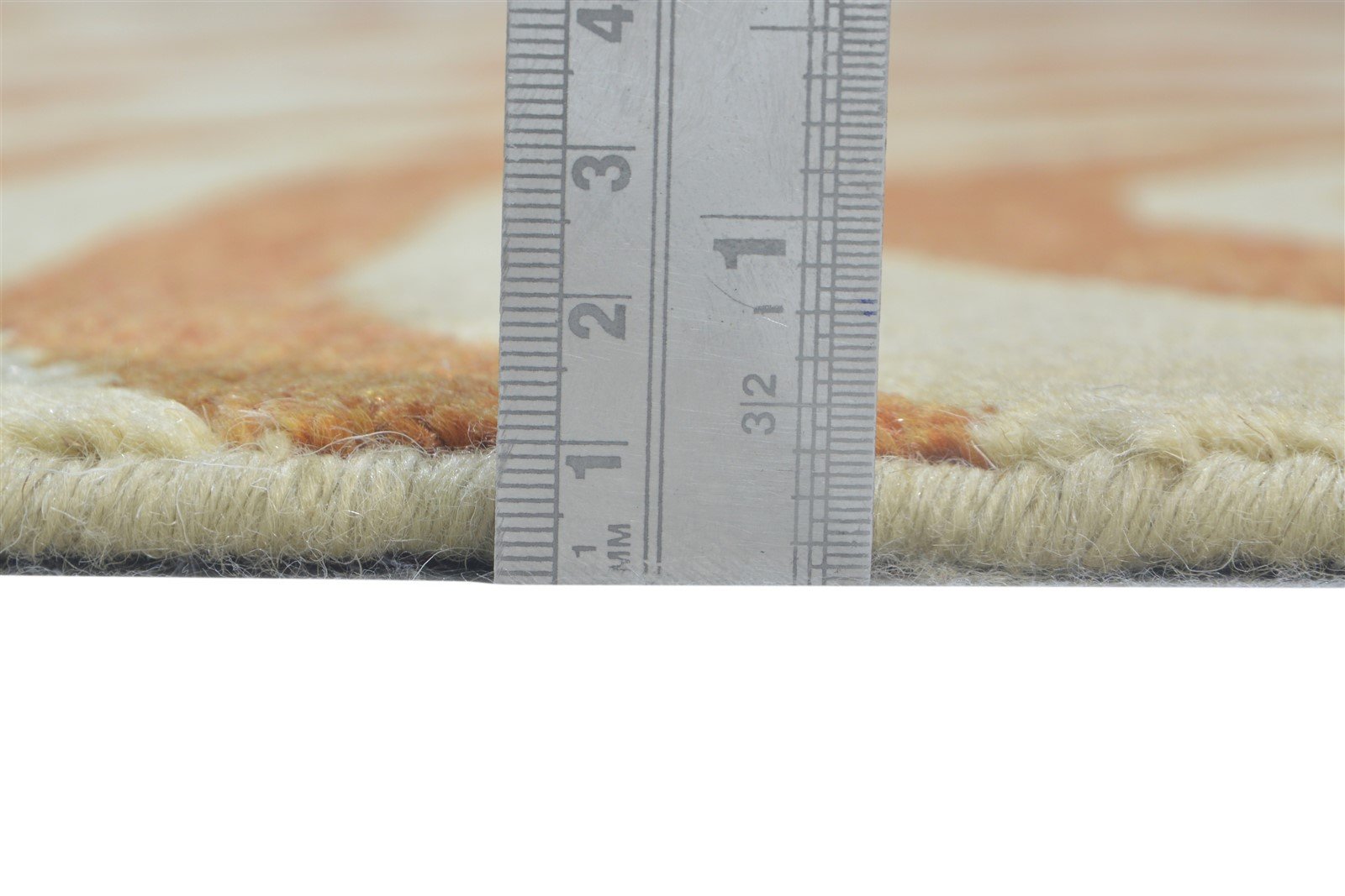 Beige Wool Rug 6' X 9' Modern Hand Knotted American Abstract Room Size Carpet Area Rug