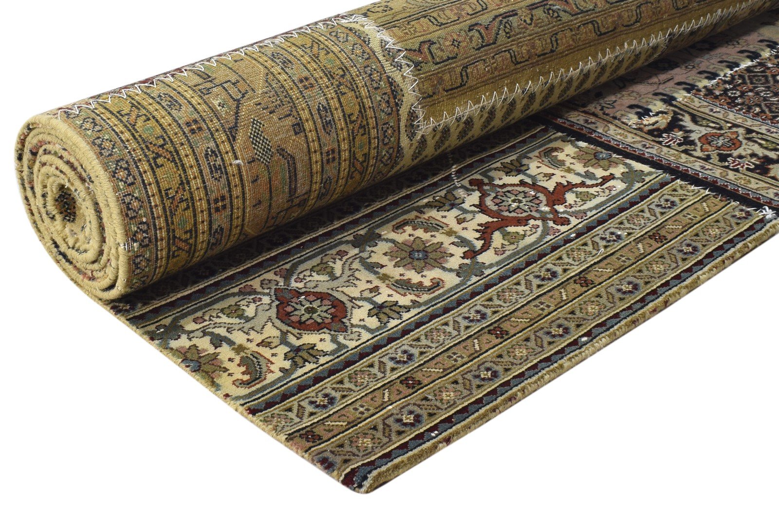 Sage Wool Rug 8' X 10' Modern Hand Knotted Oriental Patchwork Large Carpet Area Rug
