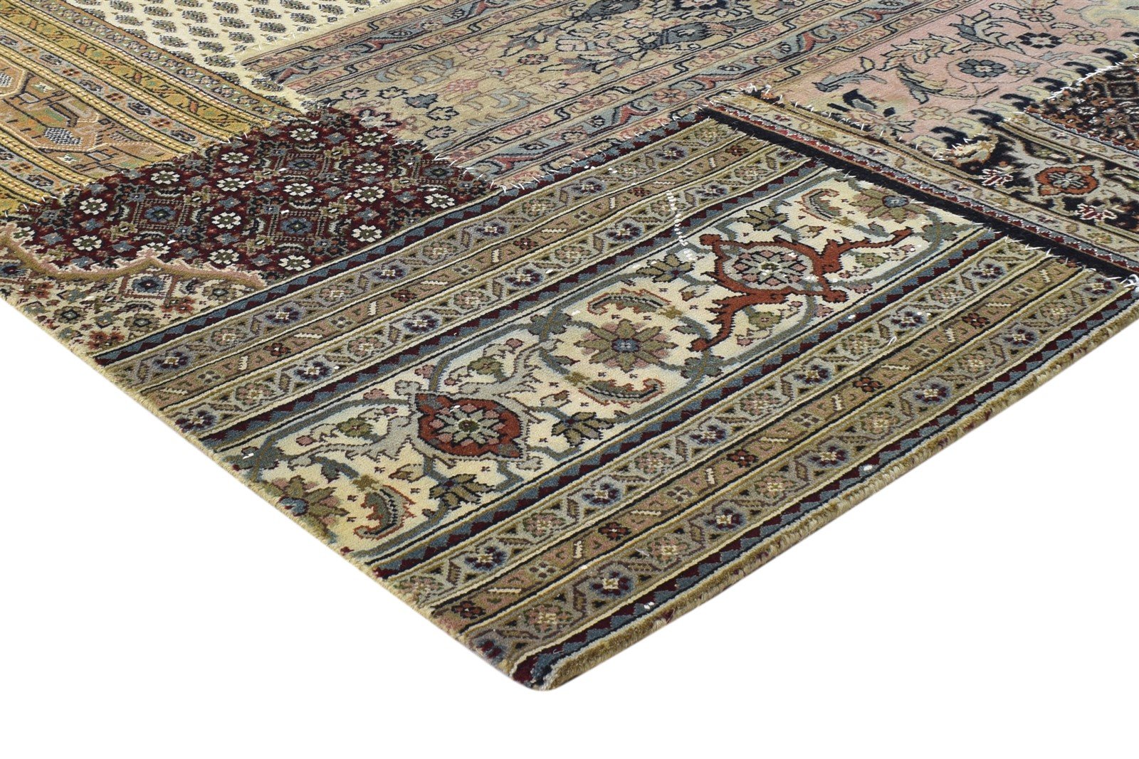 Sage Wool Rug 8' X 10' Modern Hand Knotted Oriental Patchwork Large Carpet Area Rug