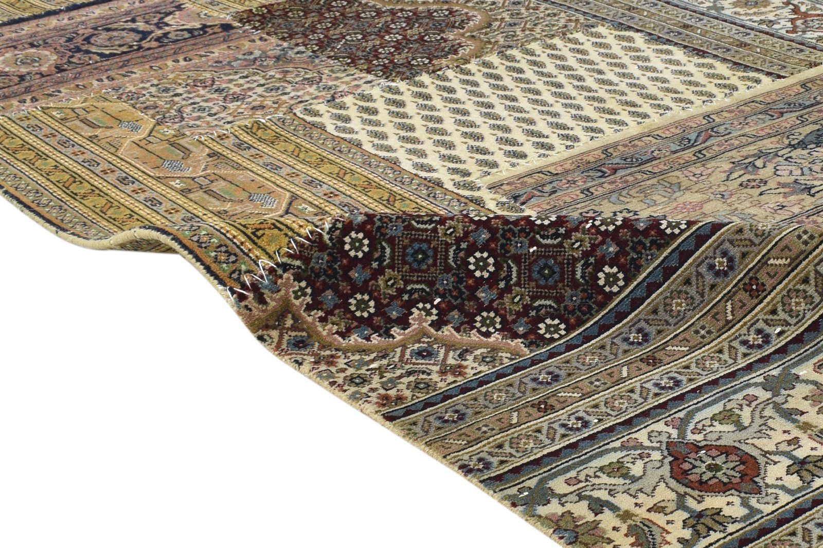 Sage Wool Rug 8' X 10' Modern Hand Knotted Oriental Patchwork Large Carpet Area Rug