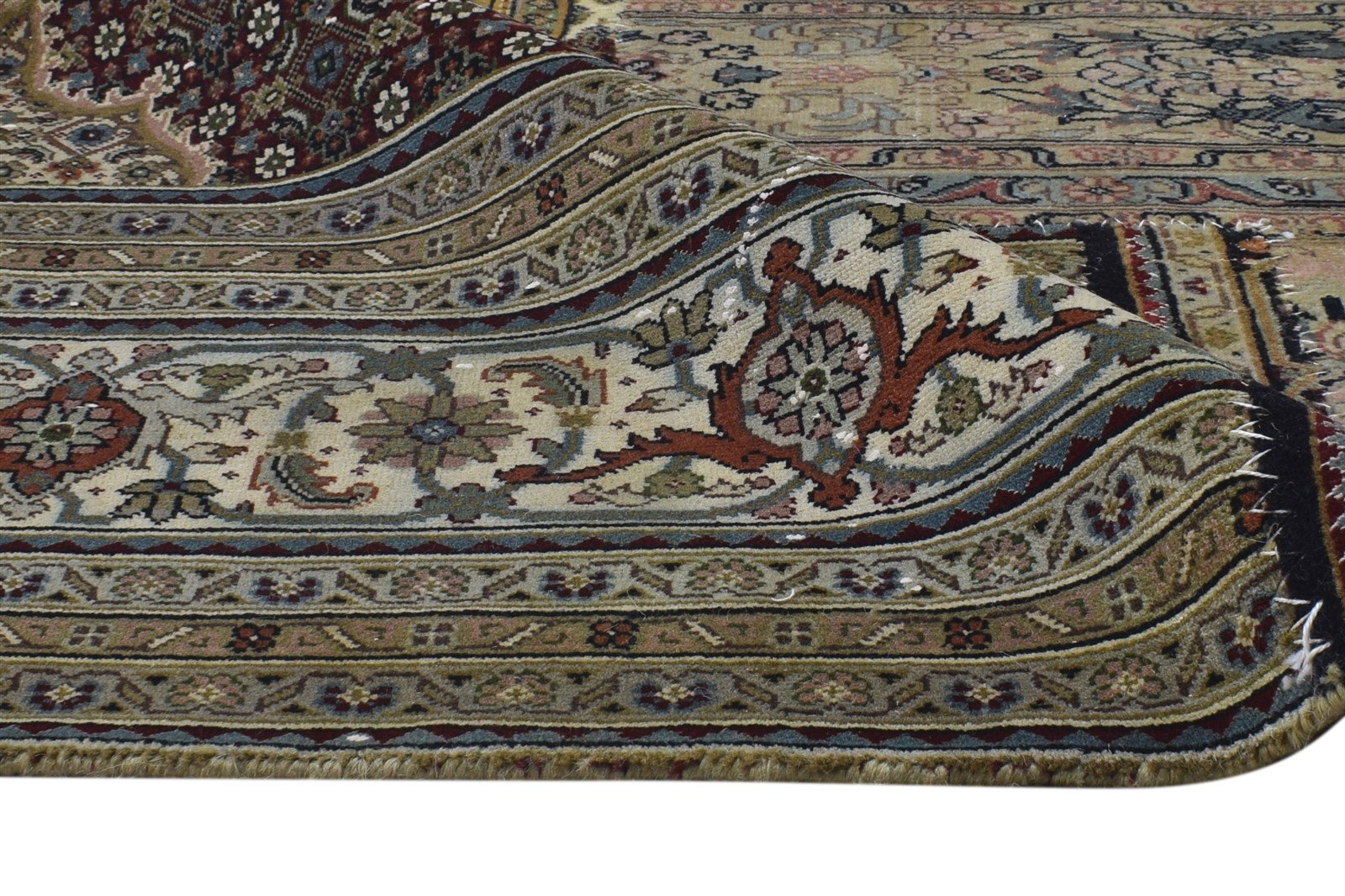 Sage Wool Rug 8' X 10' Modern Hand Knotted Oriental Patchwork Large Carpet Area Rug