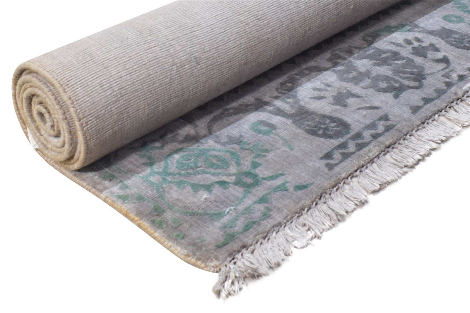 Handloom Grey Silk Rug 5' X 8' Persian Oushak Oriental Room Size Carpet 7865073926293