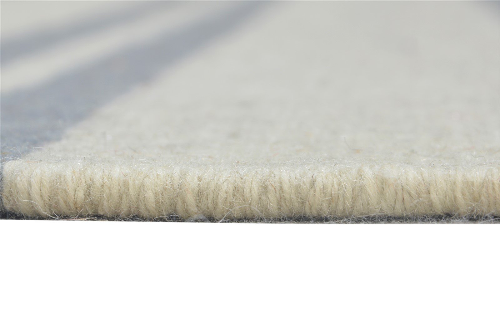 6' X 9' Rug Wool Cream Modern Hand Knotted Scandinavian Striped Room Size Carpet Area Rug