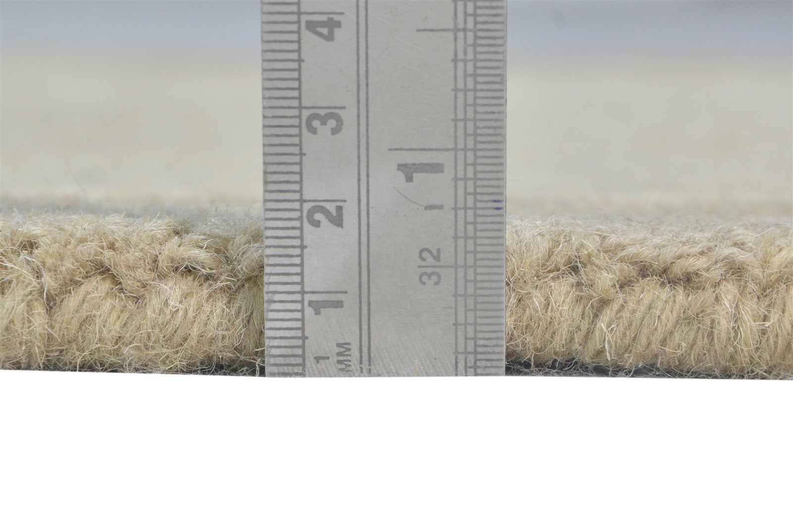 Wool Cream Rug 2' X 3' Modern Hand Tufted Scandinavian Bordered Small Carpet Area Rug
