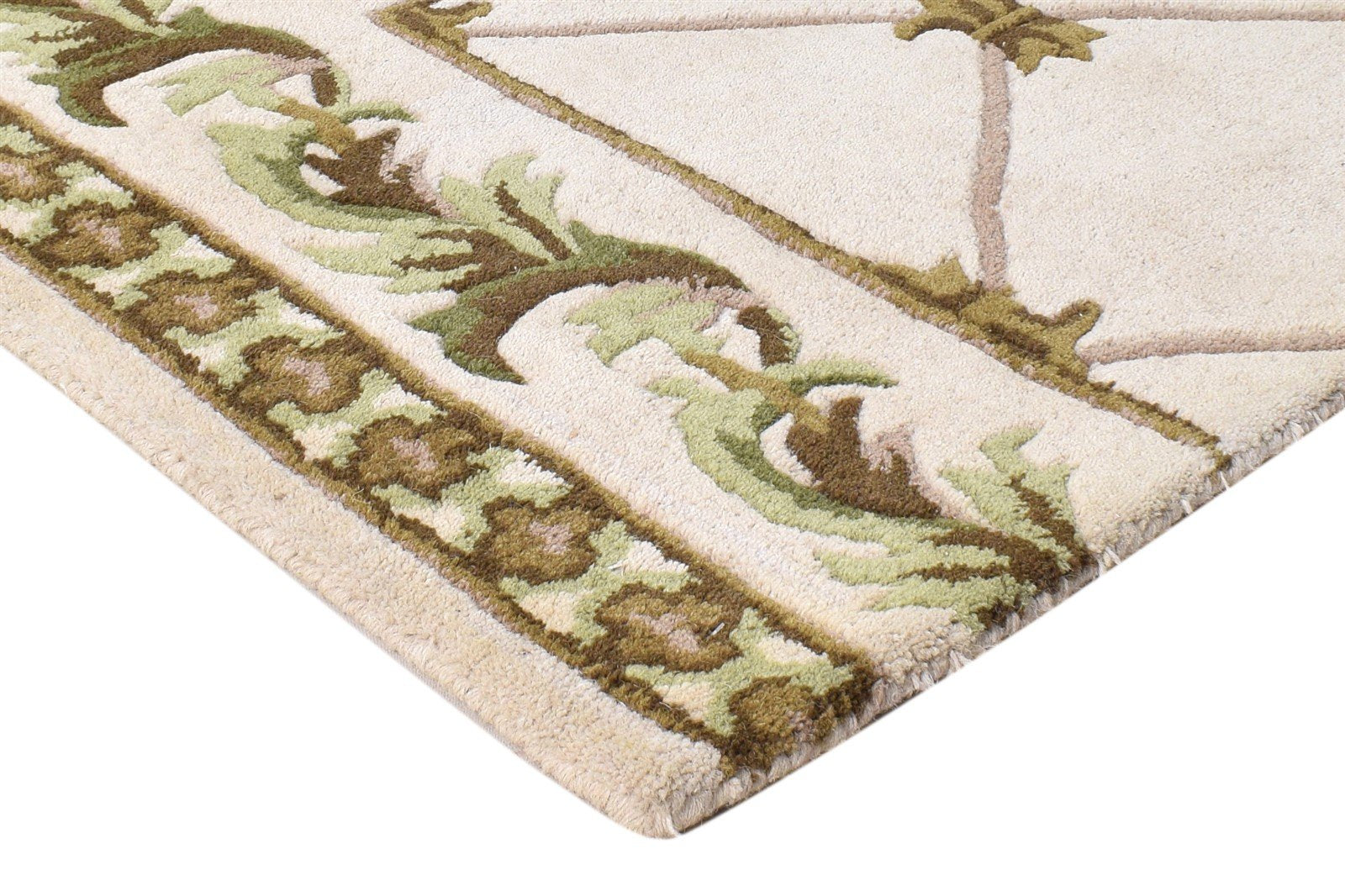 Hand Tufted Cream Wool Rug 2' X 3' Persian Abbuson Oriental Small Carpet Area Rug
